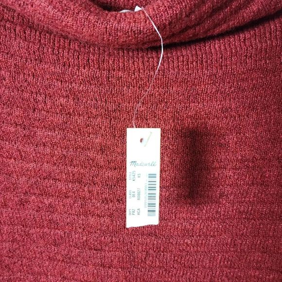 Madewell Bellmont Mockneck Sweater in Rust | Fall Sweater | Size XS - Picture 3 of 7